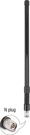 Delock WiFi 5.8 GHz Antenne N Stecker 7 dBi omnidirektional mit Stahlfeder schwarz (90765)
