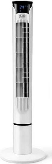 Black+Decker BXEFT49E Turmventilator, Mit Fernbedienung, 102 cm, weiß (BXFEFT49E)