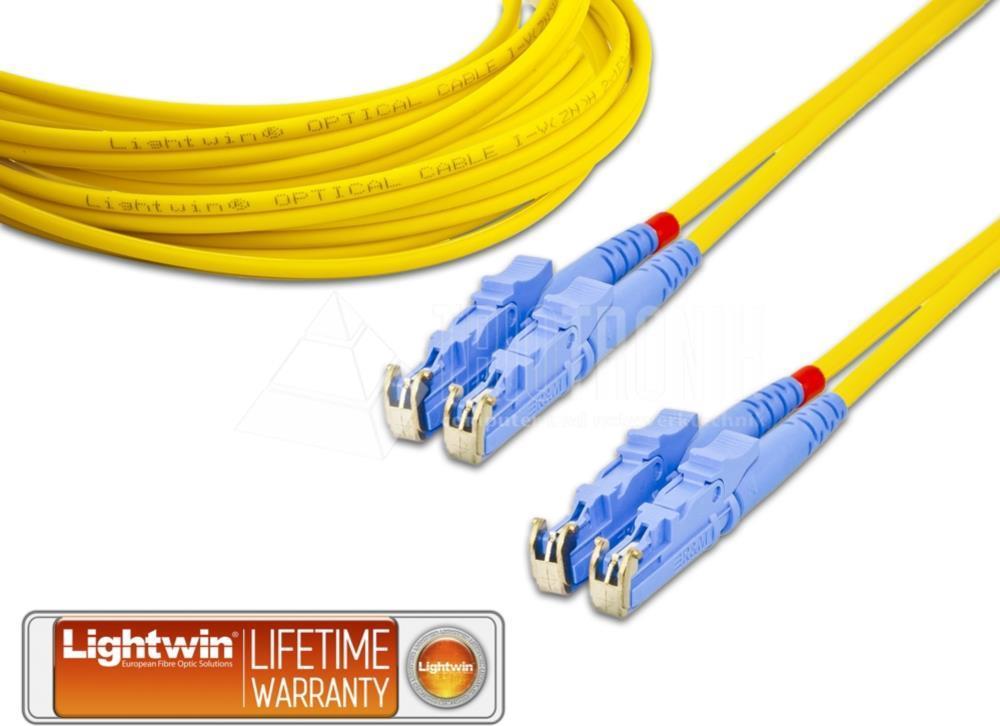 Lightwin LDP-09 E2-E2 2.0 Glasfaserkabel 2 m LSOH OS2 2x E-2000 Gelb (LDP-09 E2-E2 2.0)