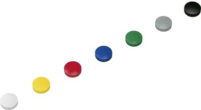 MAUL HEBEL Solidmagnet, Haftkraft: 0,6 kg, farbig sortiert Rundmagnet: Durchm. 24 x (H)8 mm, aus bruchsicherem (61624-99)