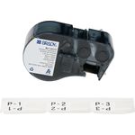 Brady, M4-1-425-FP, Fahnen-Etiketten, P-Form, Polypropylen, weiß, matt, 29,97 x 20,02 mm, permanent (120 Etiketten) (177005)