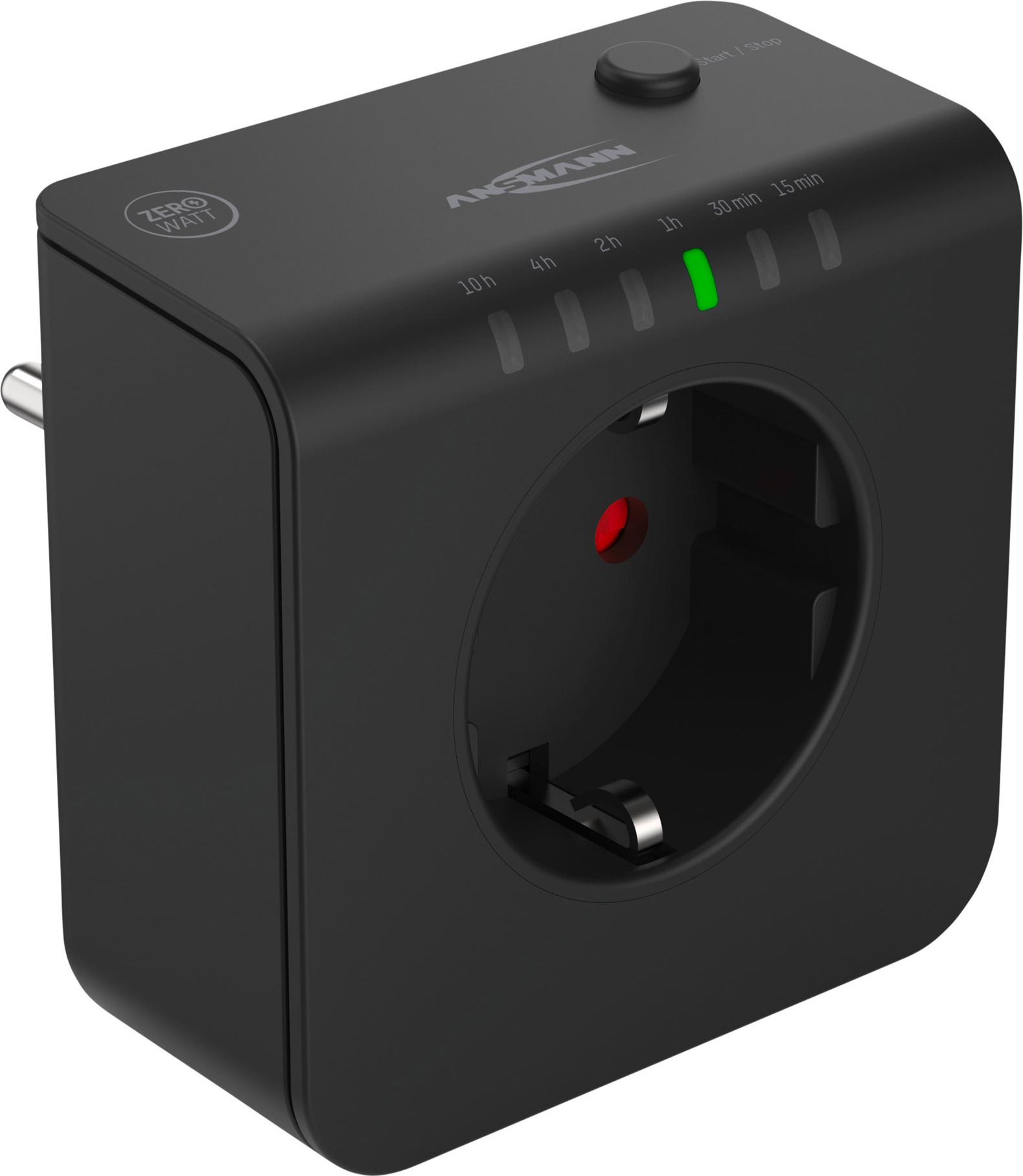 Ansmann AES1.4 Steckdosen-Timer digital 3680 W Schwarz