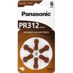 Panasonic PR 312 Hörgerätezellen Zinc Air 6er Rad (PR-312/6LB)