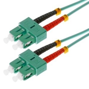 Helos LWL Patchkabel 50/125µm OM3 SC 2,0m SC Duplex Stecker/Stecker,aqua (115786)