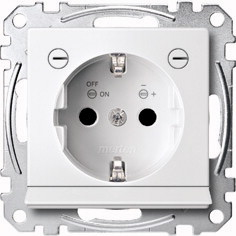 Merten MEG2304-0460 Steckdose CEE 7/3 Aluminium (MEG2304-0460)