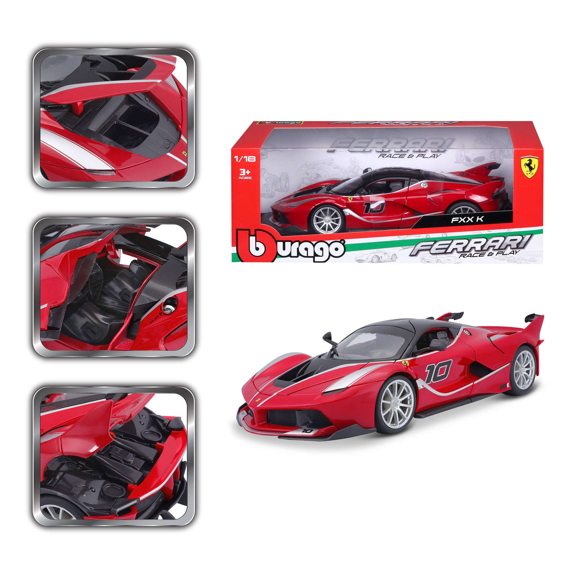 Bburago Modellauto Ferrari FXX K 1:18 Vormontiert Rot