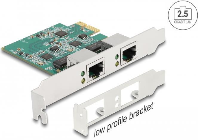 Delock PCI Express x1 Karte zu 2 x RJ45 2,5 Gigabit LAN RTL8125 (88101)