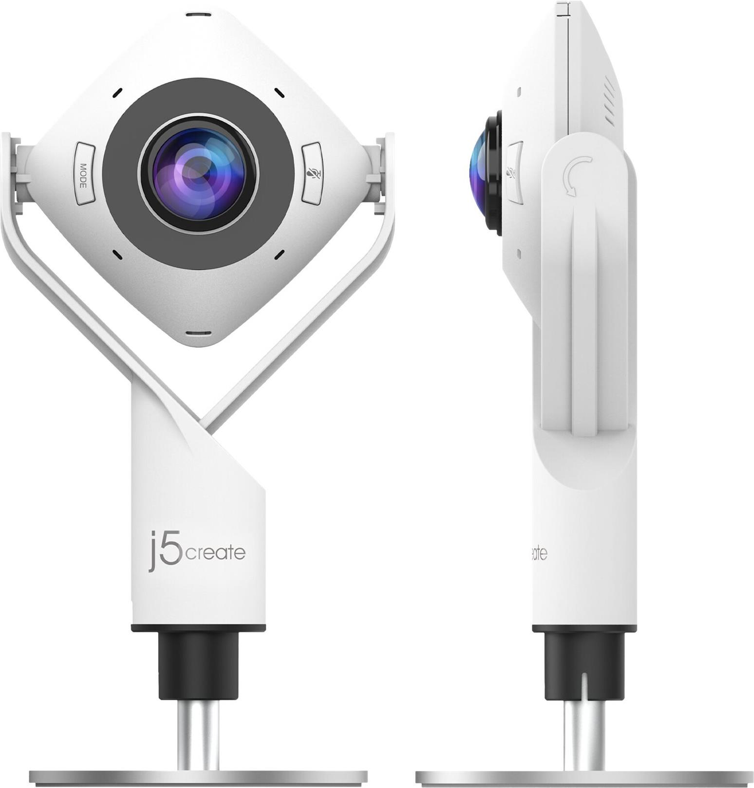 j5create JVCU360-N 360° Konferenzkamera Full HD 1080p 30 fps USB 2.0 / USB-C Schwarz, Weiß