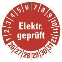 HEIN Industrieschilder HEIN 187801Prüfpl.El.gep. 26-31 r PF O20mm 500/RO (187801)