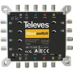 Televes Kaskadierbarer Multischalter mit 5 Eingängen (1 x Terrestrik und 4 xSAT), 6 Teilnehmerausgänge, 5 Durchschleifausgänge und einen 12dbPegelsteller an den Teilnehmerausgängen.Sehr flexibel: Aufgrund zuschaltbarer Abschlusswiderstände als Ein (714502)