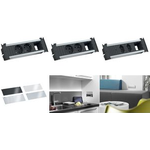 Bachmann Kapsa S Verlängerungskabel 0,2 m 2 AC-Ausgänge Indoor Schwarz - Silber (927.055)