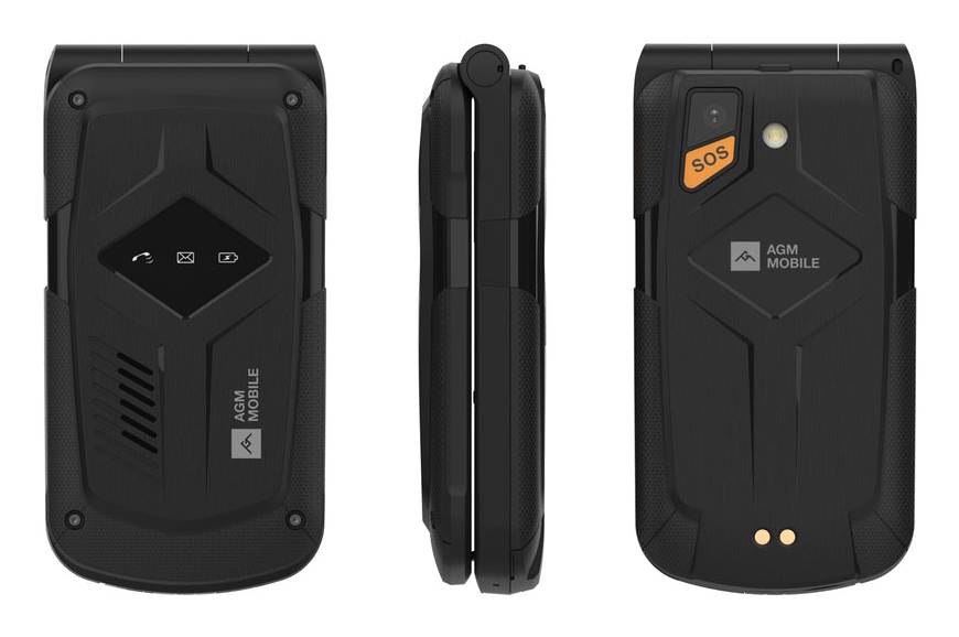 AGM M10 2.4" Robustes Klapptelefon Schwarz