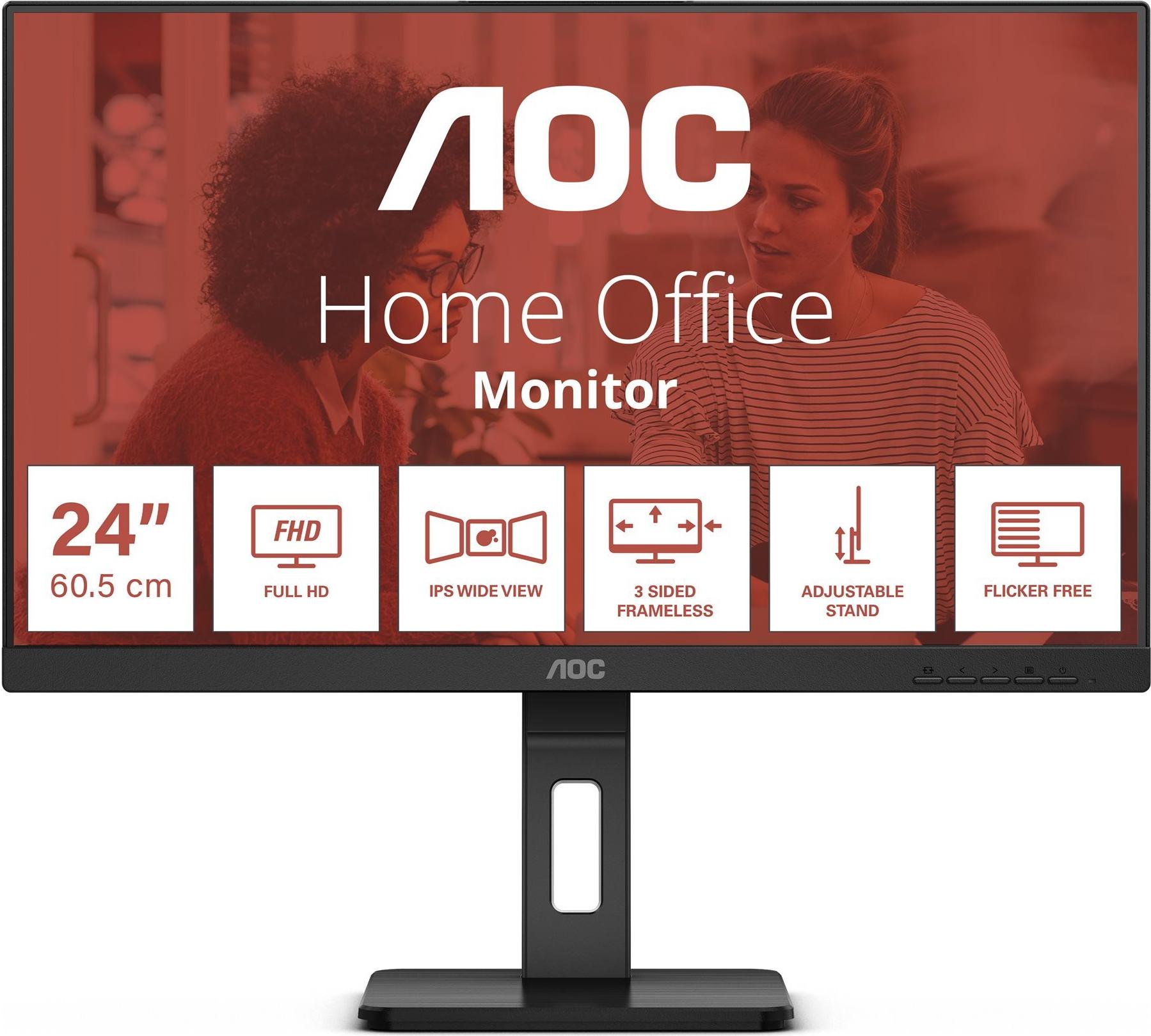 AOC E3 24E3QAF 23,8" Monitor 1920 x 1080 IPS 75 Hz Textured Black