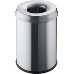 Helit H2515400 Abfallbehälter Rund Stahl Grau (H2515400)