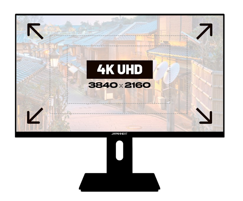 JAPANNEXT JN-IPS270UHD60F 27" 4K UHD IPS Monitor HDMI DP Höhenverstellung