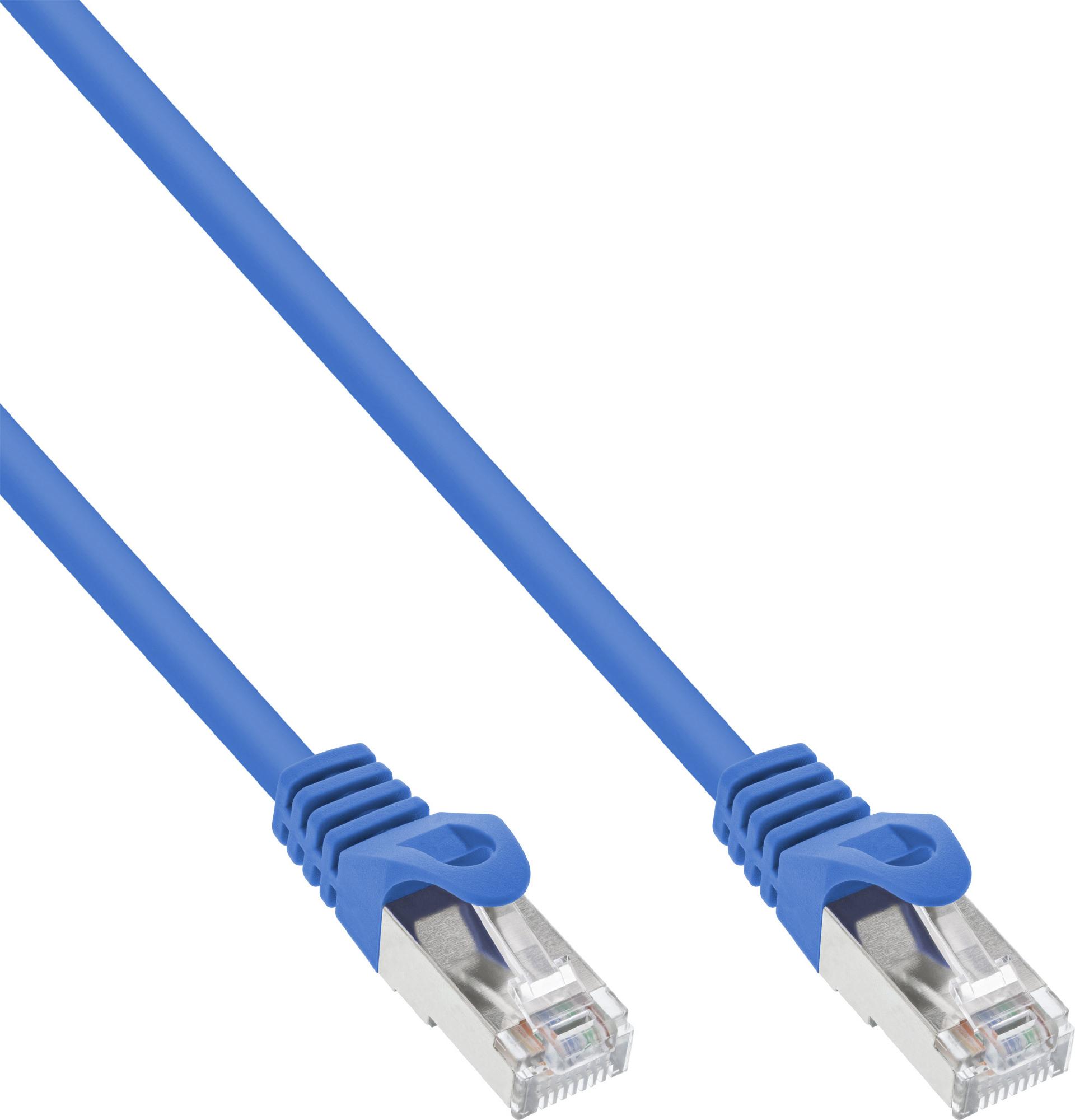InLine Patchkabel Cat.5e S-FTP 0,25 m Blau