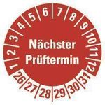 HEIN Industrieschilder HEIN 185779 Prüfplakette NP26-31 r PF O30mm 500/RO (185779)