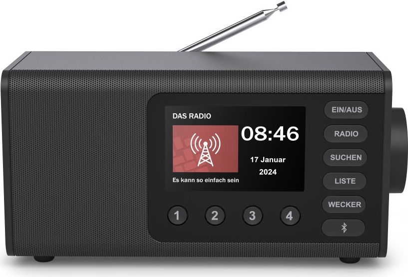 Hama Digitalradio DR1001, FM/DAB/DAB+/Bluetooth® RX, Radiowecker, Schwarz (00054260)