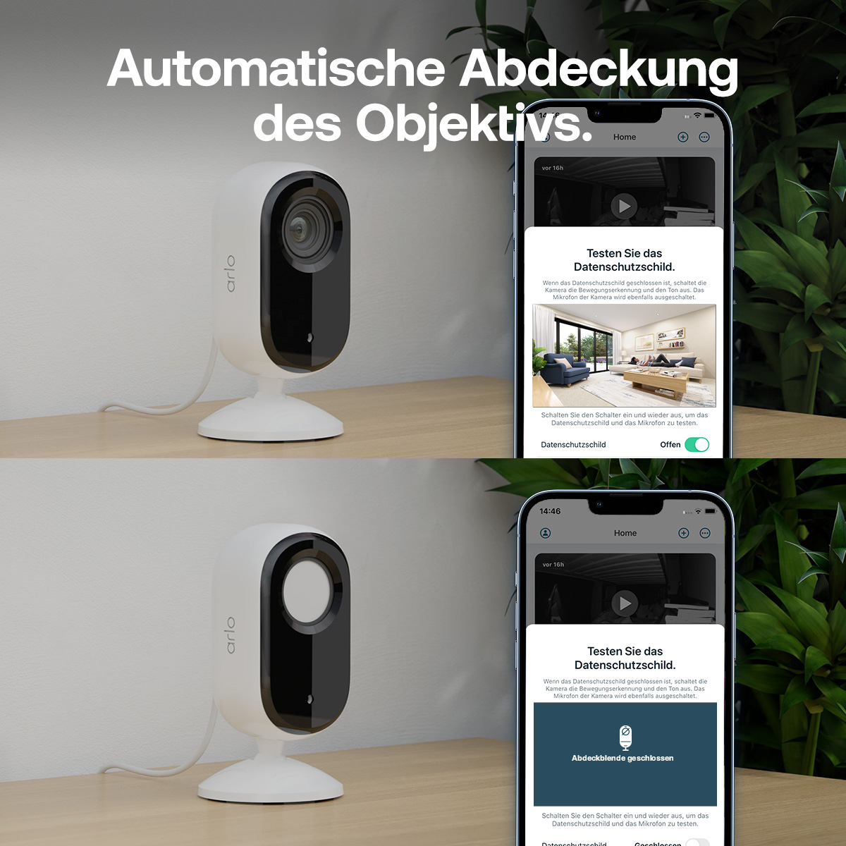Arlo Essential 3 2K Indoor Überwachungskamera WLAN 2er-Set Weiß