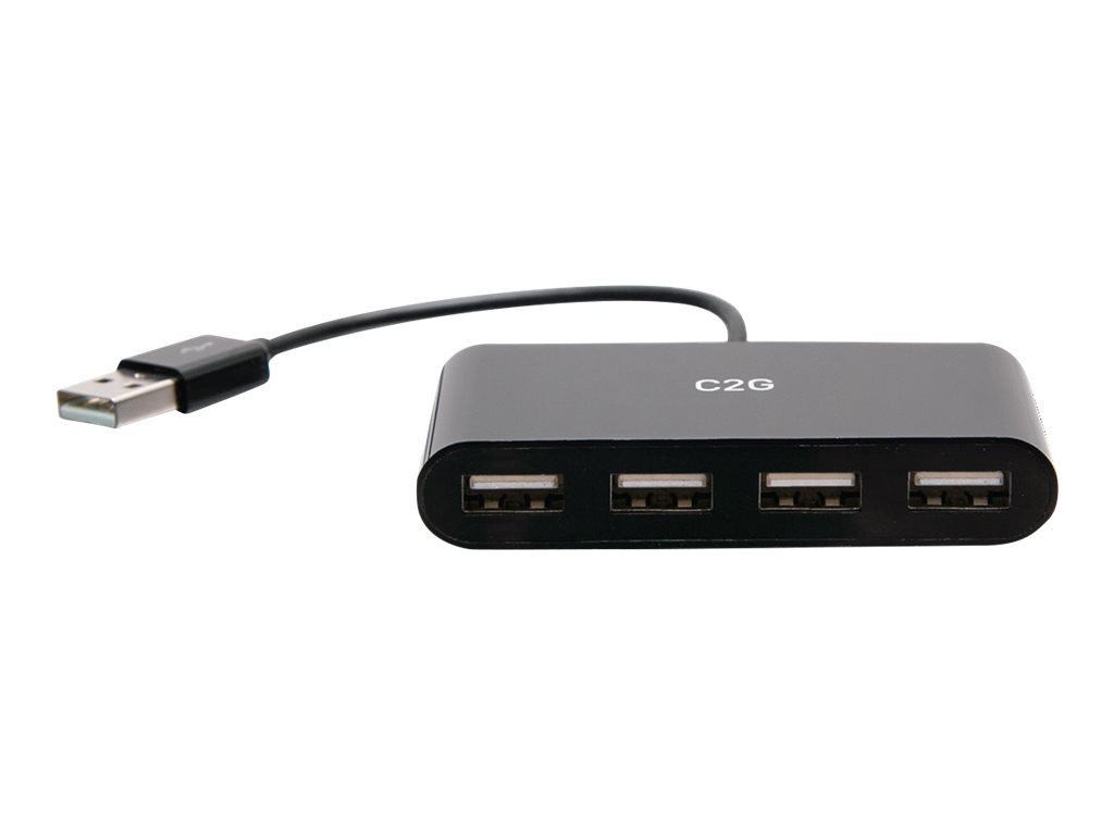 C2G 4-Port USB-A Hub USB 2.0 480 Mbit/s Schwarz