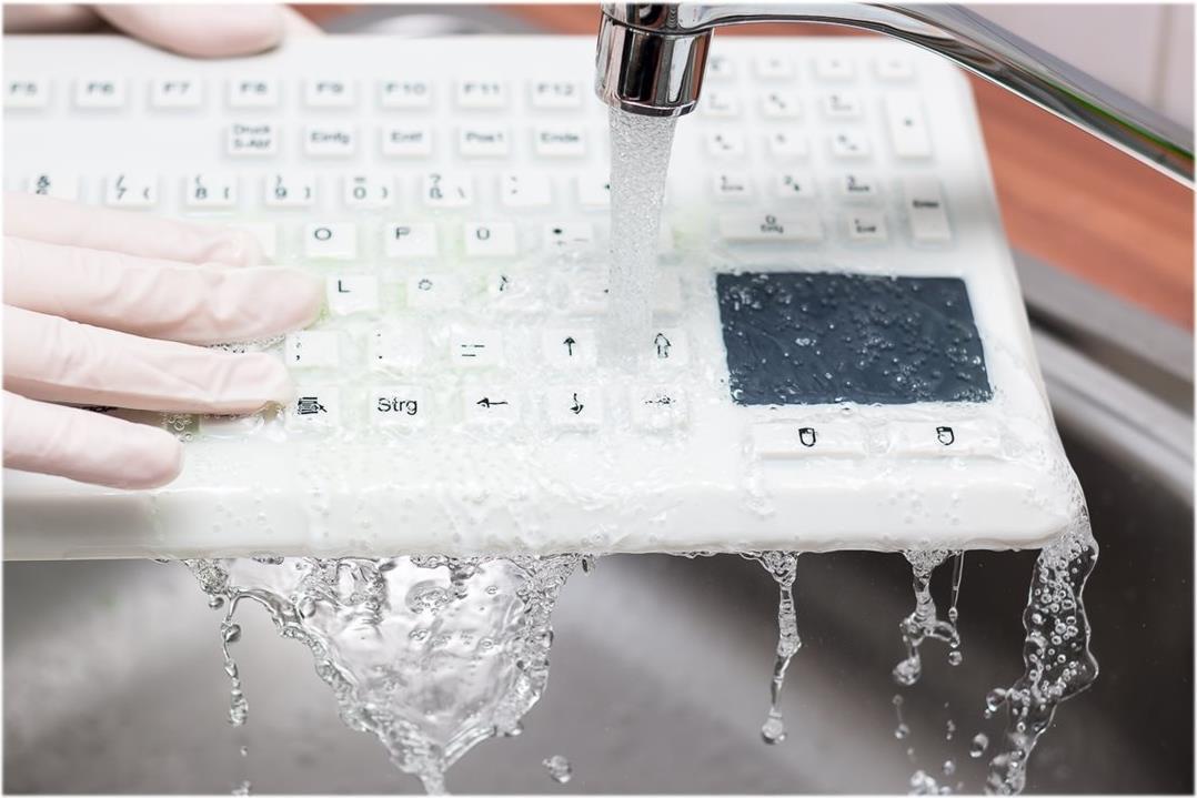 GETT InduKey InduProof Advanced TOUCH Tastatur mit Touchpad CH Grau
