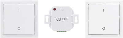 Sygonix RSL Funk-Schalter, Funk-Wandschalter Set Einbau, Oberflächenmontage, Aufputz 1-Kanal Schaltleistung (max.) 2000 W Reichweite max. (im Freifeld) 70 m