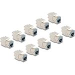 Delock Keystone Modul RJ45 Buchse zu LSA Cat.6A werkzeugfrei grau Set 10 Stück (88120)