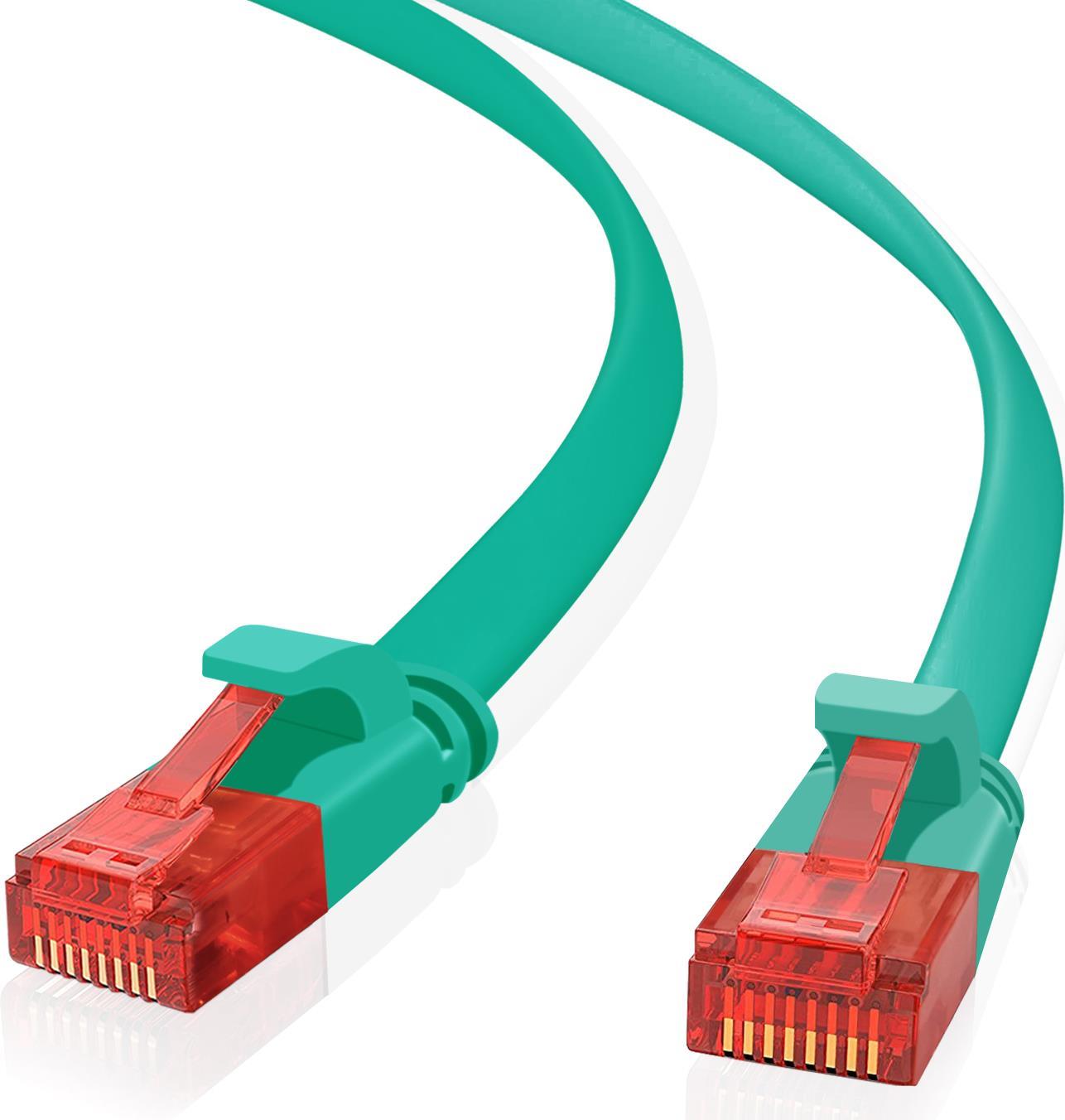 HERWECK Helos Ultra Slim - Patch-Kabel - RJ-45 (M) bis RJ-45 (M) - 2 m - UTP - CAT 6a - flach - grün