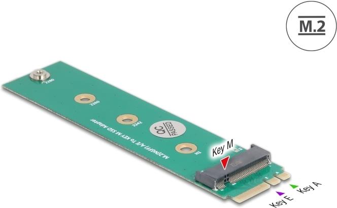 Delock 64343 - Adapter M.2 Key A+E Stecker> M Slot (64343)