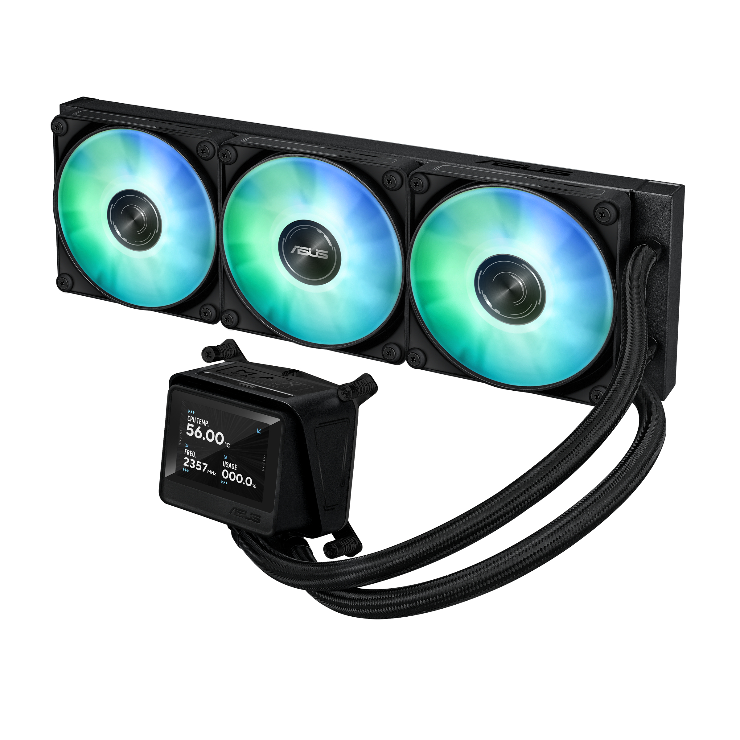ASUS MAX Gaming LC 360 ARGB LCD Prozessor-Flüssigkeitskühlsystem Schwarz