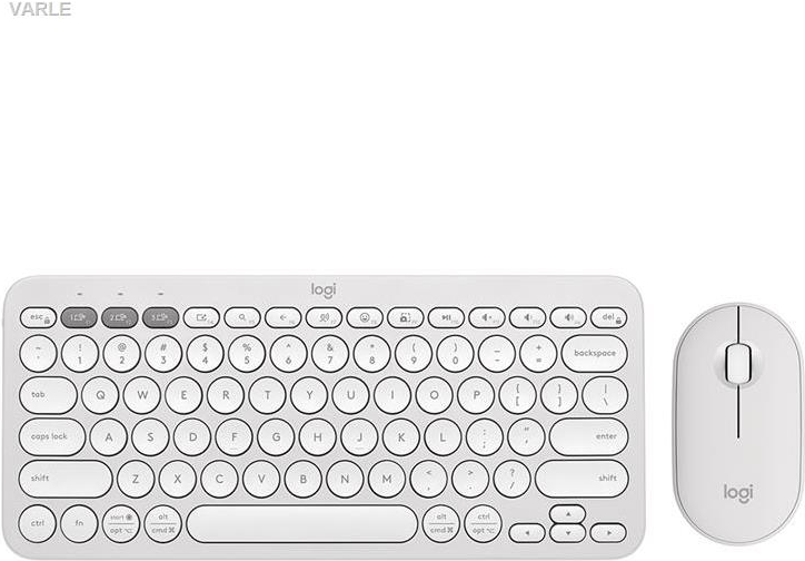 Logitech Pebble 2 Combo Tastatur Maus enthalten RF Wireless + Bluetooth QWERTY US International Weiß (920-012240)