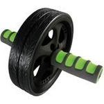 SCHILDKRÖT AB-Roller / Bauchtrainer, schwarz/grün Durchmesser: 185 mm, Breite: 45 mm, doppelte Laufräder, - 1 Stück (960045)