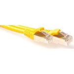 ACT Yellow 1.5 meter LSZH SFTP CAT6A patch cable with RJ45 connectors. Cat6a s/ftp lszh yellow 1.50m (IB9151)