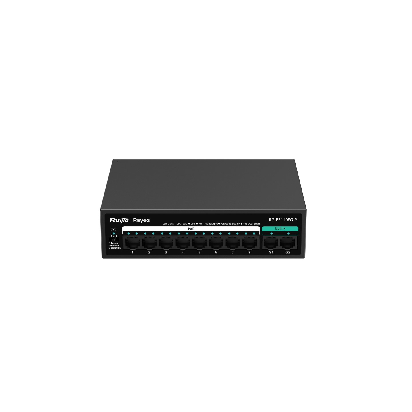 Ruijie Reyee RG-ES110FG-P 10-Port Unmanaged PoE Switch