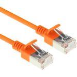ACT Orange 3 meter LSZH U/FTP CAT6A datacenter slimline patch cable snagless with RJ45 connectors (DC7103)