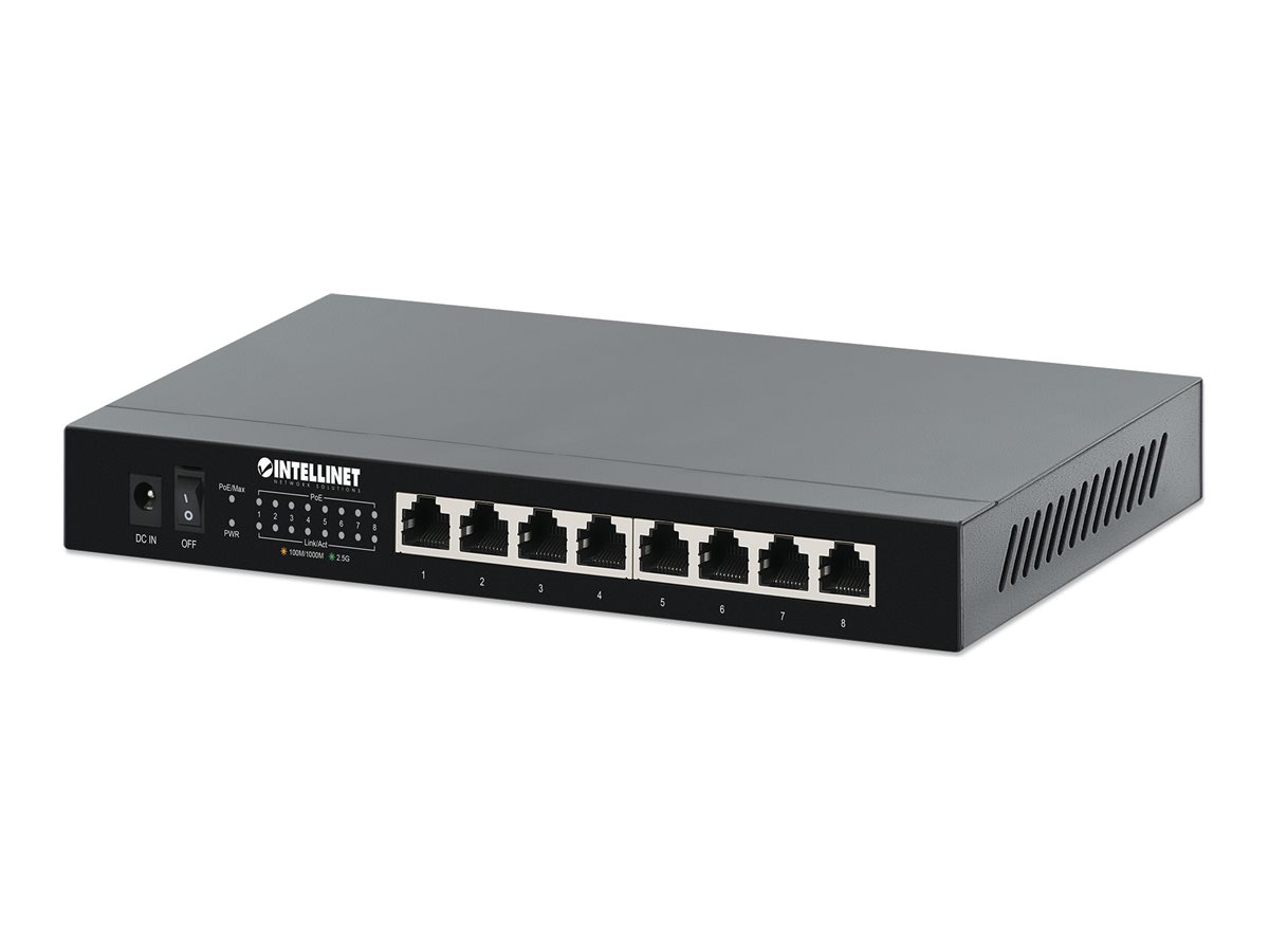 Intellinet 561938 8-Port 2.5G Ethernet PoE+ Switch Schwarz