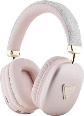 GUESS PU Leather 4G Triangle Logo Bluetooth Stereo Headphone Rožin (GUBHK1P4TPP)