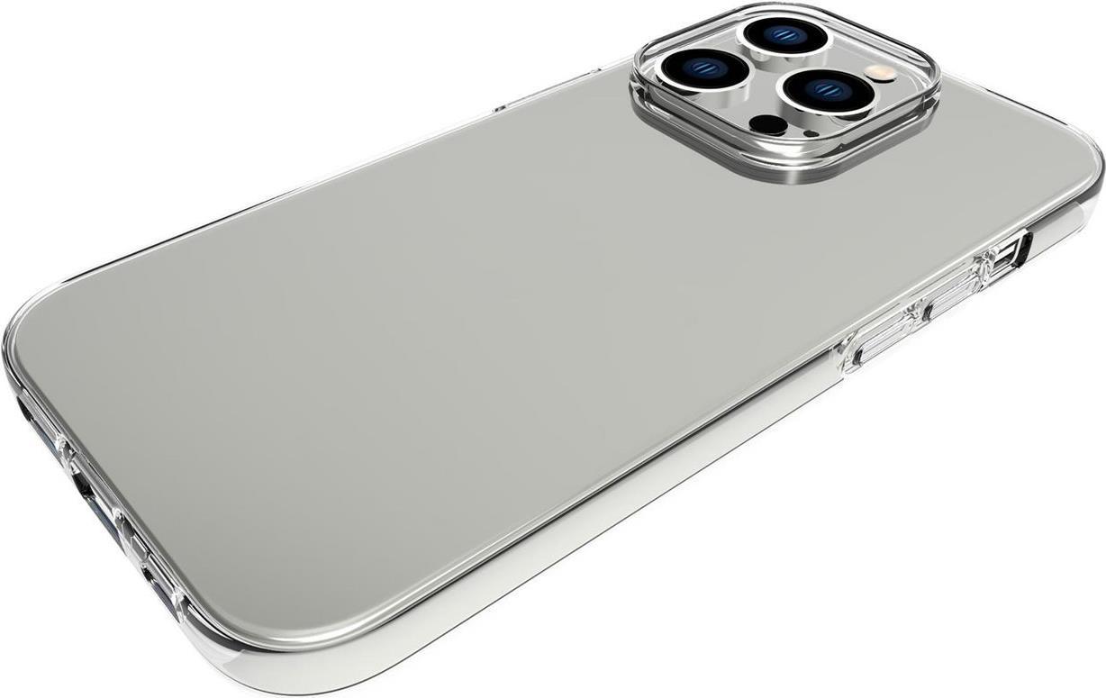 eSTUFF ES67100006. Etui-Typ: Cover, Markenkompatibilität: Apple, Kompatibilität: iPhone 14 Pro, Maximale Bildschirmgröße: 15,5 cm (6.1" ), Oberflächenfärbung: Monochromatisch, Produktfarbe: Transparent (ES67100006)