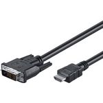 Wentronic Goobay HDMI™ / DVI-D Kabel, Schwarz, 2 m - 19pol. HDMI™-Stecker>DVI-D (18+1) Stecker (50580)