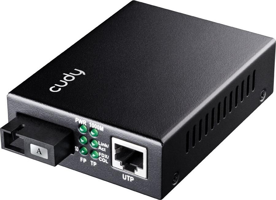 Cudy MC100GSB-60A Netzwerk Medienkonverter 1000 Mbit/s Multi-Modus, Einzelmodus Schwarz (MC100GSB-60A)