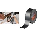 tesa Gewebeband 4662, 48 mm x 50 m, schwarz Allzweckgewebeband aus 27 mesh PET-Baumwollgewebe und (04662-00087-00)
