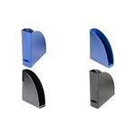 ELBA Stehsammler "wave", DIN A4, aus Kunststoff, schwarz aus bruchfestem Polystyrol, Füllvermögen: bis 700 Blatt - 4 Stück (400091711)