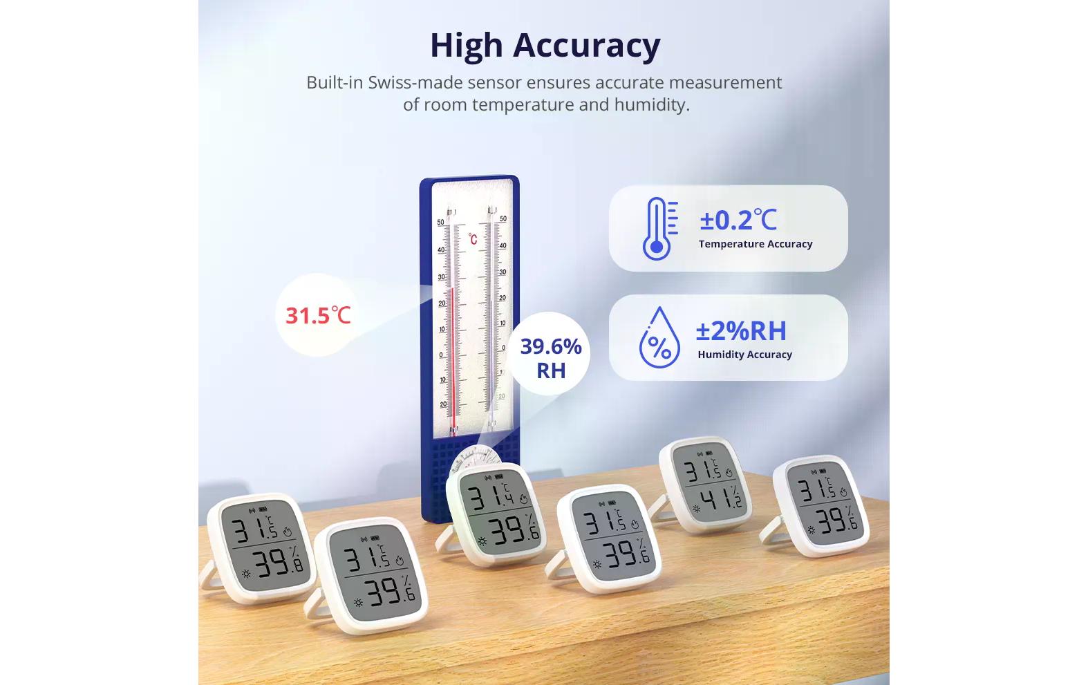 Sonoff SNZB-02D Zigbee 3.0 Temperatur- und Feuchtigkeitssensor mit LCD Weiß