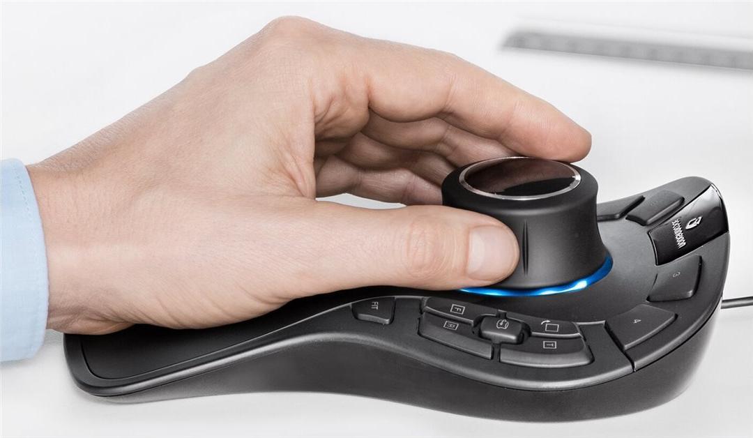 3Dconnexion SpaceMouse Pro 3D-Maus USB 15 Tasten Schwarz, Grau