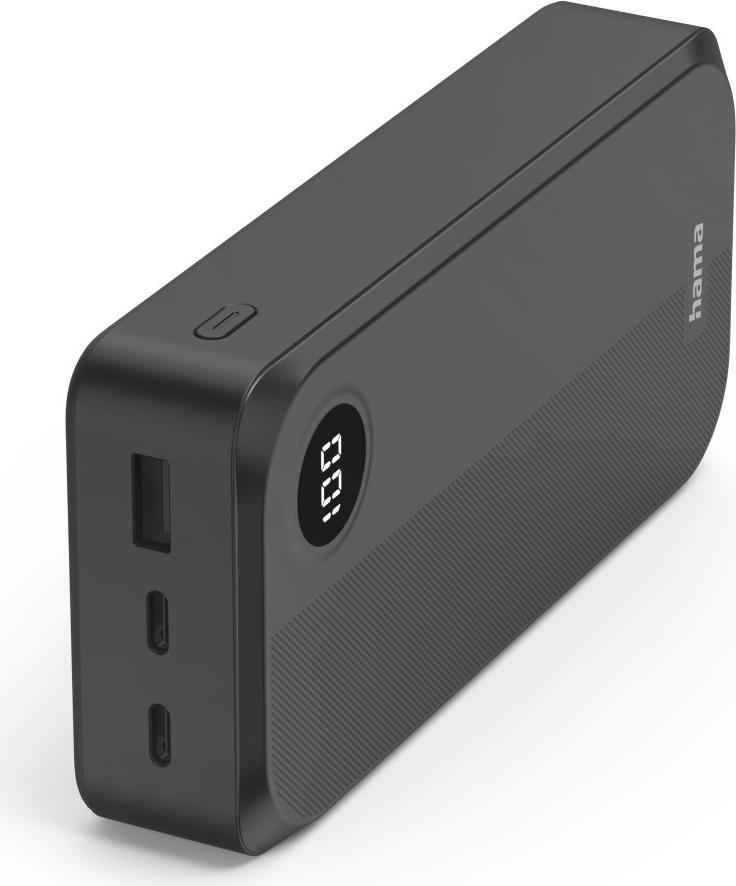 Hama Power Pack, 20000mAh, 3 Ausgänge: 2x USB-C, 1x USB-A, Schwarz (00201755)