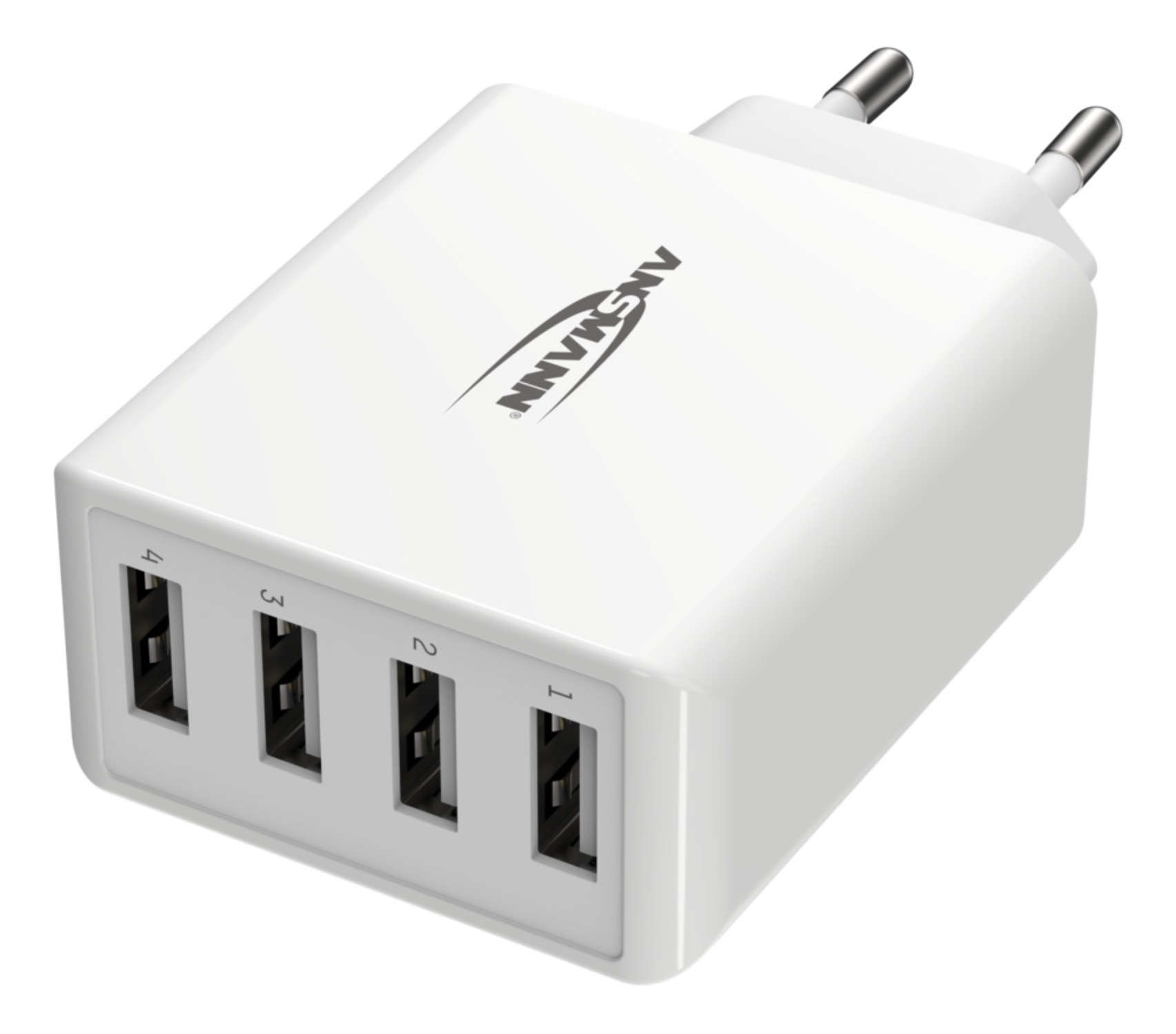 ANSMANN Home Charger HC430 USB-Ladegerät 4x USB-A 30 W Weiß