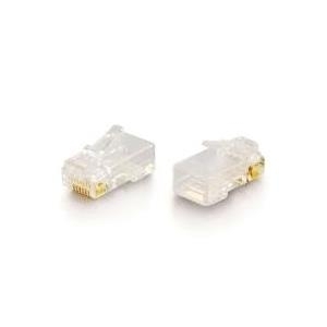 C2G RJ45 Cat5E Modular Plug (with Load Bar) for Round Solid/Stranded Cable (88124)
