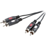 SpeaKa Professional Cinch Audio Anschlusskabel [2x Cinch-Stecker - 2x Cinch-Stecker] 1.50 m Schwarz (SP-7869764)
