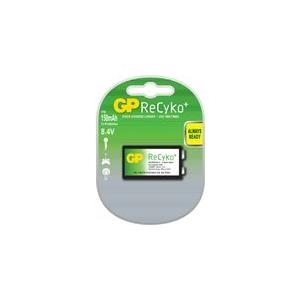 GP Battery ReCyko+ 1er Blister (E-Block, 9Volt) 155mAh (12515R8HCB-UC1)