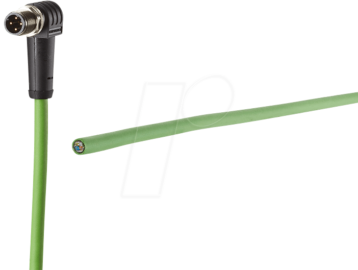 METZ CONNECT 142M1D90020. Kabellänge: 2 m, Kabelstandard: Cat5e, Anschluss 1: M12, Steckerverbindergeschlecht: Männlich, Beschichtung Verbindungsanschlüsse: Gold, Kabelfarbe: Grün (142M1D90020)